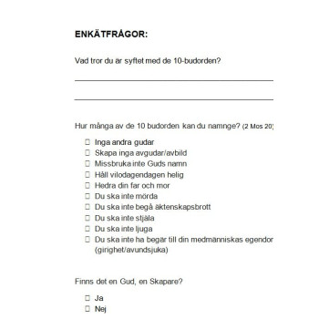 Enkät "Om folks tro"