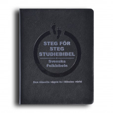 Steg för steg Studiebibel, svart cabra (Folkbibeln 2015)