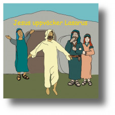 Minibok Jesus uppväcker Lasarus